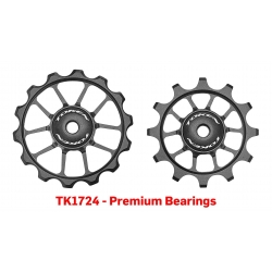 TK1724TBT czarne kółeczka (2 szt) 12/14 T do przerzutki Shimano R9100, R9150(elec.), R8000, R8050(elec.),RD-RX815 (elec), R-7000 (105)